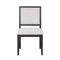 Ginie Dining Side Chair Set of 2, Farmhouse Legs, Black Rubberwood -BM333739