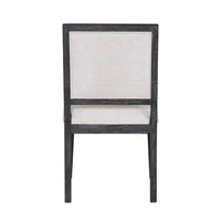 Ginie Dining Side Chair Set of 2, Farmhouse Legs, Black Rubberwood -BM333739
