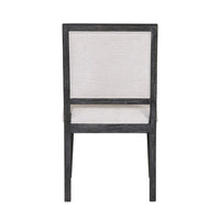 Ginie Dining Side Chair Set of 2, Farmhouse Legs, Black Rubberwood -BM333739