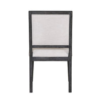 Kizie Dining Side Chair Set of 2, Farmhouse Panel Design, Black Wood -BM333741