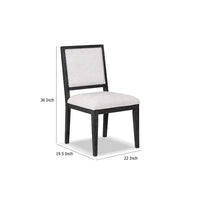 Kizie Dining Side Chair Set of 2, Farmhouse Panel Design, Black Wood -BM333741