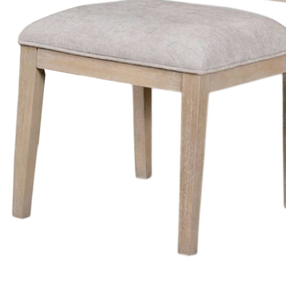 Kizie Dining Side Chair Set of 2, Rustic Panel Design Tawny Brown Wood -BM333744