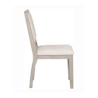 Giva Dining Side Chair Set of 2, Rattan Design, Natural Brown Wood -BM333747