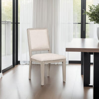 Giva Dining Side Chair Set of 2, Rattan Design, Natural Brown Wood -BM333747