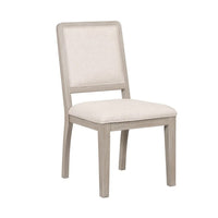 Giva Dining Side Chair Set of 2, Rattan Design, Natural Brown Wood -BM333747