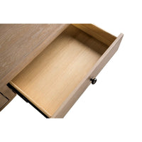 Cherie Coffee Table, 2 Drawers, Light White Washed Wood, 52 Inch -BM333753