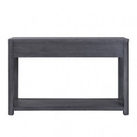 Zoko Sofa Table, 2 Drawers and 1 Shelf, Ash Gray Rubberwood, 48 Inch -BM333759