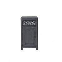 Zoko Chairside End Table, Drawer and USB Ports, Ash Gray Wood, 26 Inch -BM333760