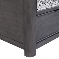 Zoko Chairside End Table, Drawer and USB Ports, Ash Gray Wood, 26 Inch -BM333760