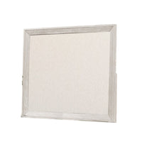 Diaz Dresser Mirror with Beveled Design, Light Gray Wood Frame 38x44 -BM333784