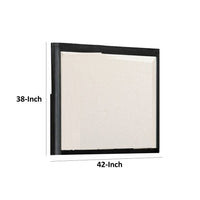 Zoko Dresser Mirror with Beveled Design, Ash Gray Solid Wood 38x42 -BM333788