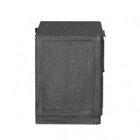Zoko Nightstand, 2 Drawers, USB Ports, Metal Accents, Ash Gray Wood -BM333790
