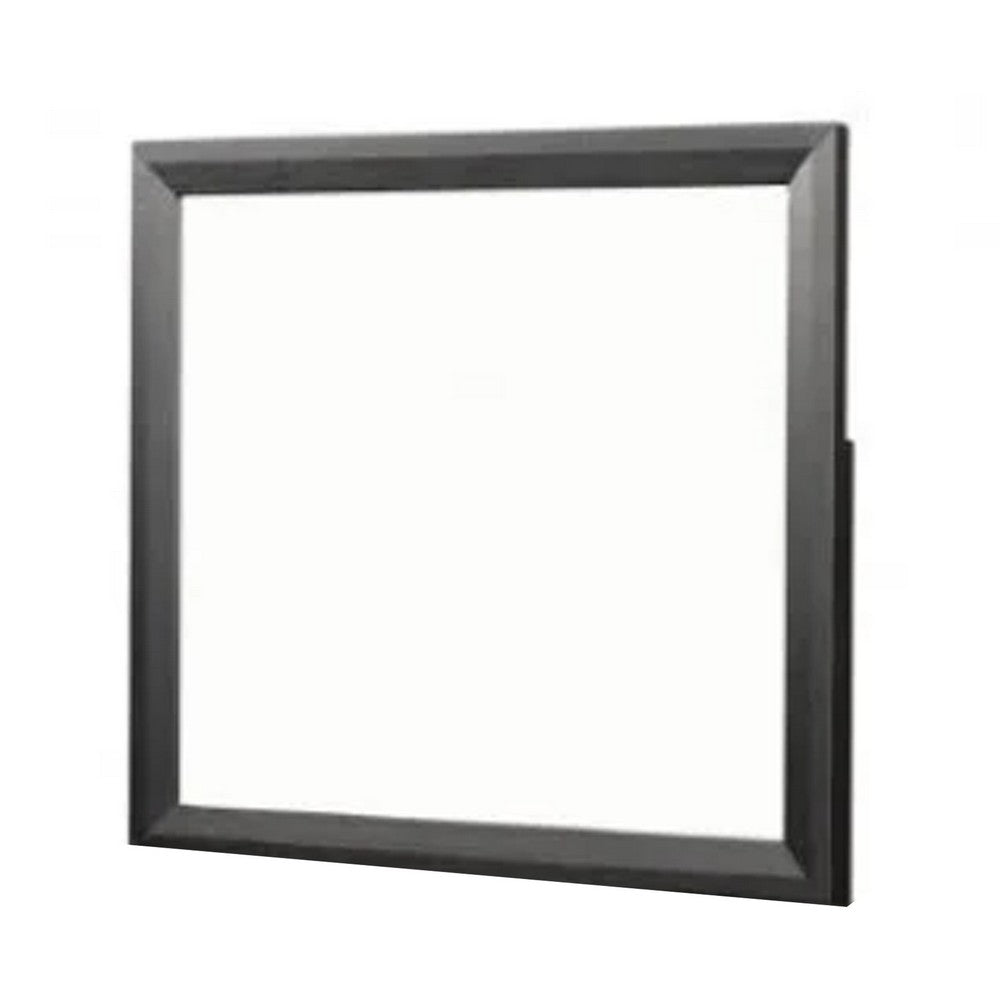 Kaira Dresser Mirror with Espresso Brown Solid Wood Frame, 36x42 -BM333793
