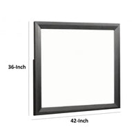 Kaira Dresser Mirror with Espresso Brown Solid Wood Frame, 36x42 -BM333793
