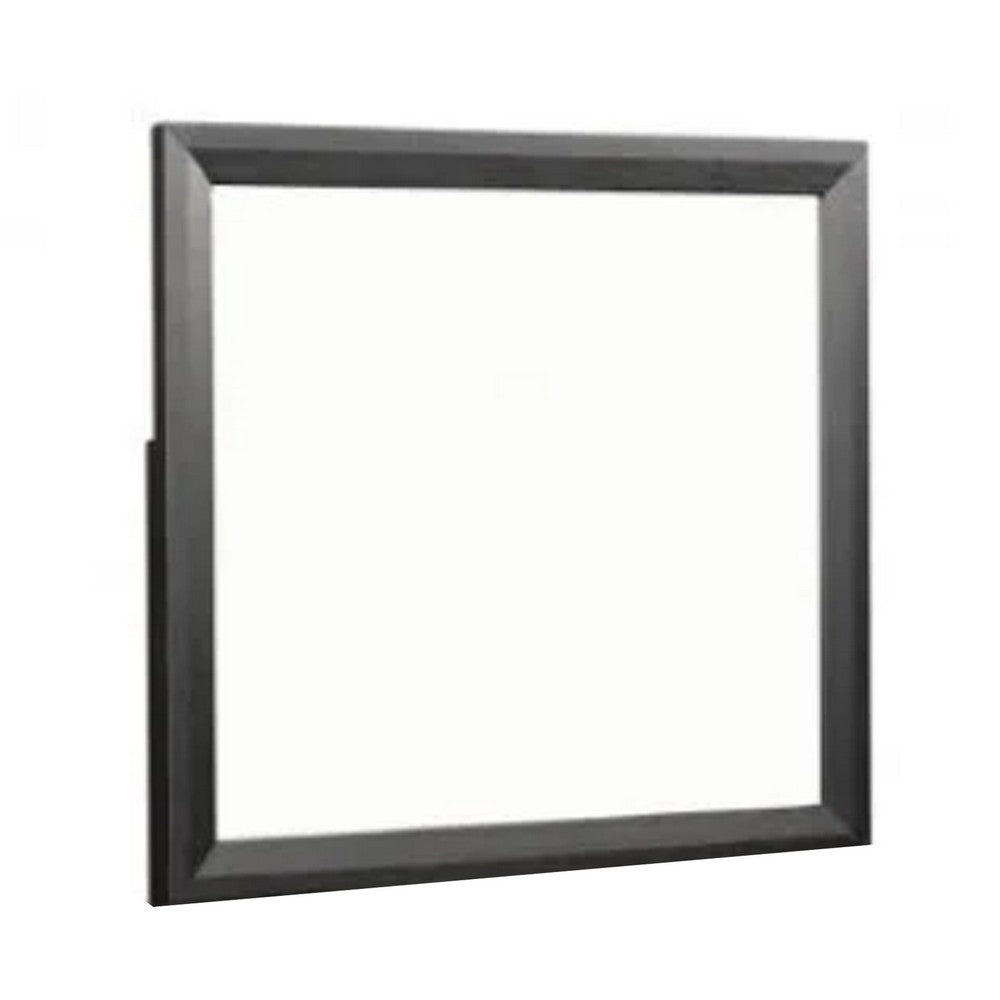 Kaira Dresser Mirror with Espresso Brown Solid Wood Frame, 36x42 -BM333793
