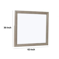 Kaira Vanity Dresser Mirror, Rustic Natural Oak Brown Wood 36x42 -BM333797