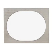 Celly Mirror, Round Beveled Edges, White Oak Solid Rubberwood 36x46 -BM333806