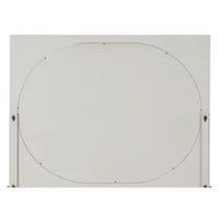 Celly Mirror, Round Beveled Edges, White Oak Solid Rubberwood 36x46 -BM333806