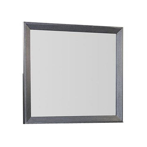 Kizie Dresser Mirror, Classic Weathered Black Solid Rubberwood 42 Inch -BM333810