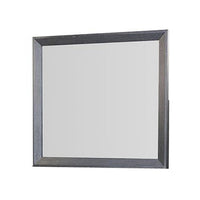 Kizie Dresser Mirror, Classic Weathered Black Solid Rubberwood 42 Inch -BM333810