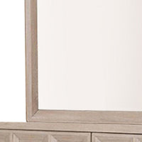 Kizie Dresser Mirror, Modern Classic Oak Beige Solid Wood, 42 Inch -BM333815