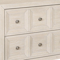 Kizie Oversized Nightstand, USB A-C, 2 Drawers, Bronze, Beige, 38 Inch -BM333817