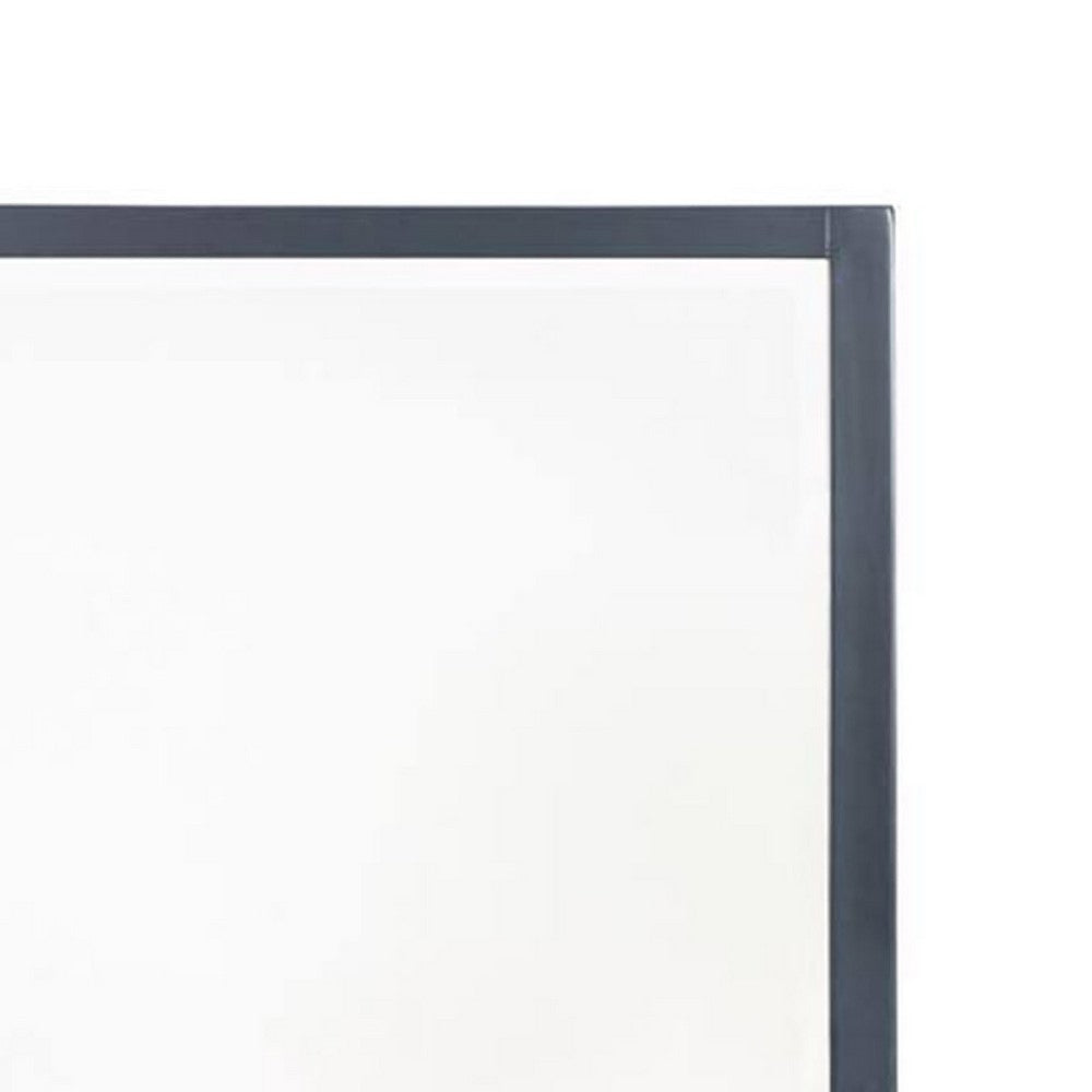 Alta Dresser Mirror, Subtle French Design, Blue Solid Wood, 40 Inch -BM333820