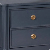 Alta Nightstand, 2 Drawers, USB A-C, Malta Blue Solid Wood, 26 Inch -BM333821