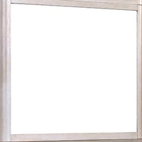 Reham Dresser Mirror, White Wash Brown Solid Wood, Oak Veneer, 38x42 -BM333828