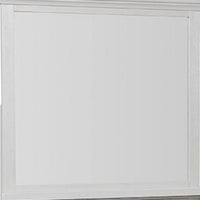 Hamps Dresser Mirror, White Solid Wood, Subtle Frame Details, 38x42 -BM333832