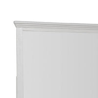 Hamps Dresser Mirror, White Solid Wood, Subtle Frame Details, 38x42 -BM333832