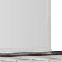 Hamps Dresser Mirror, White Solid Wood, Subtle Frame Details, 38x42 -BM333832