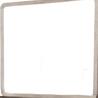 Giva Dresser Mirror, Rounded Edges, Natural Oak Beige Solid Wood 37x40 -BM333836