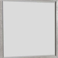 Rizvi Wall Mount Dresser Mirror, Beveled Accent, Gray Solid Wood 36x40 -BM333840