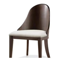 Mordy Side Dining Chair Set of 2, Curve Panel Back, Off White Fabric -BM333842
