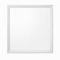 Siam Wall Mount Dresser Mirror, 34x36, Contemporary Style, White Wood -BM333867