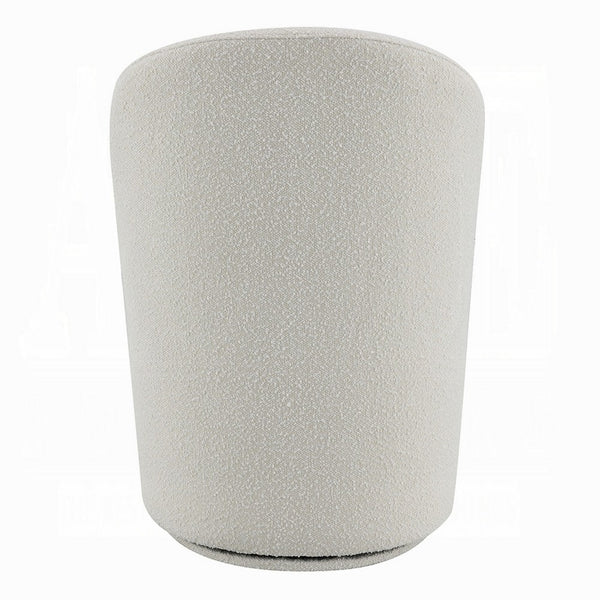 Accent Chair Set of 2, 360 Degree Swivel Rotation, Beige White Boucle -BM333875