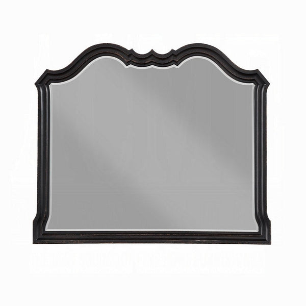 Chery Dresser Mirror, 39x46 Beveled Edges and Classic Black Wood Frame -BM333880