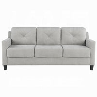 Royi Sofa, Track Armrest, 78 Inch, Gray Fabric Seat w Tufted Backrest -BM333885