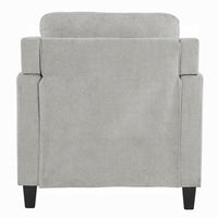 Royi Accent Chair, Track Armrest, Gray Fabric Seat w Tufted Backrest -BM333887