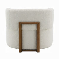 Remus Accent Oversize Chair, Beige Boucle, Round Curved Backrest -BM333892