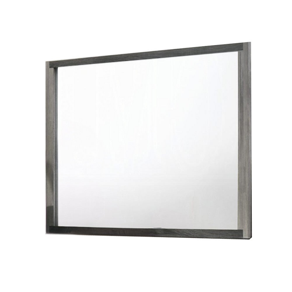 Joho Dresser Mirror, 38x50, Dual Tone Gray Wood, Natural Grains  -BM333901