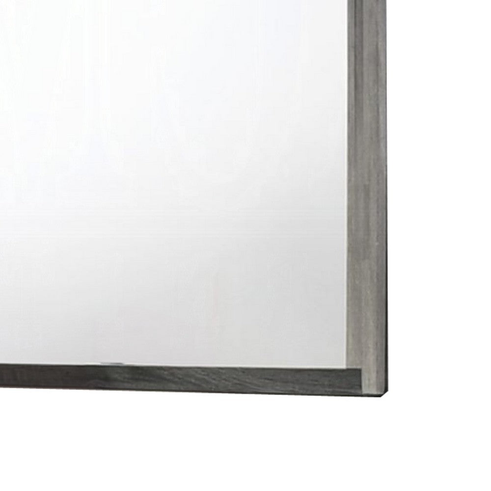 Joho Dresser Mirror, 38x50, Dual Tone Gray Wood, Natural Grains  -BM333901