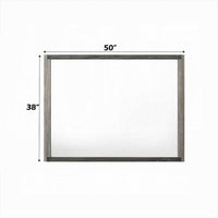 Joho Dresser Mirror, 38x50, Dual Tone Gray Wood, Natural Grains  -BM333901