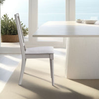 Mori Dining Side Chair Set of 2, Cutout Back, Linen Seat, Natural Gray -BM333910