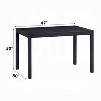 Frey Dining Table, 47 Inch Rectangular Top, Scandinavian Black Wood -BM333927