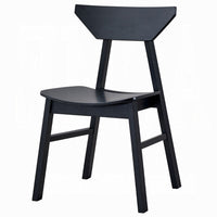 Frey 4pc Dining Side Chair Set, Low Curved Back, Scandinavian Black -BM333928