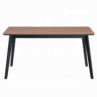 Bery Dining Table, 59 Inch Rectangular Brown Top, Scandinavian Black -BM333929