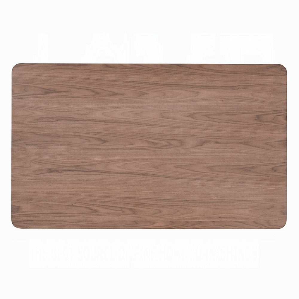 Bery Dining Table, 59 Inch Rectangular Brown Top, Scandinavian Black -BM333929