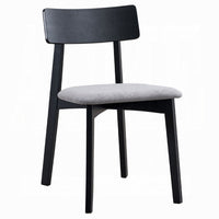 Rory Dining Side Chair Set of 2, Low Curved Back, Scandinavian Black -BM333932